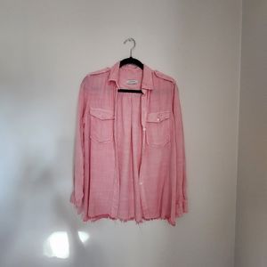 ZARA-Women premium denim collection pink blouse